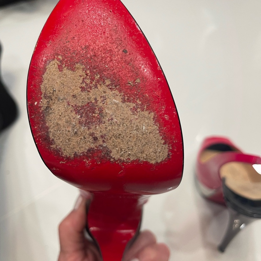 Christian Louboutin Peep Toe Slingbacks - Picture 8 of 14